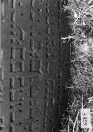 Grabstein 658 (Index: 99752443) Material: Sandstein Zustand: gut, Stele eingesunken Maße HxBxT: 95x84x11 cm Beschreibung: Stele, eingezogener Rundbogenabschluß, Schriftfeld eingetieft Symbolik: Muschel: Grabstein 658E