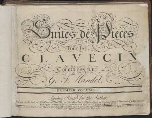 Suites de pieces pour le clavecin