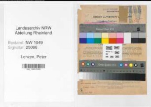 Entnazifizierung Peter Lenzen , geb. 04.01.1901 (Bahnbetriebswart)