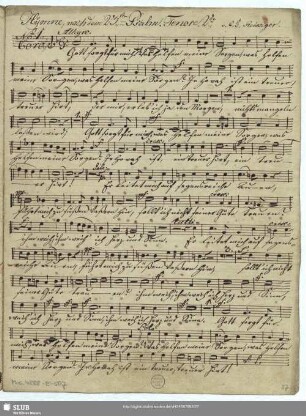 [Solo and coro:] Tenore 2.do