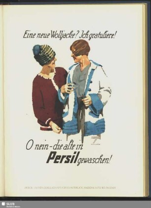 Ene neue Wolljavke? Ich gratuliere" - O nein-die alte in Persil gewaschen!
