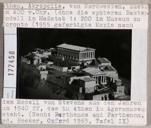 Athen: Akropolis von Nordwesten, Modell