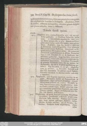 Tabula seculi quinti.