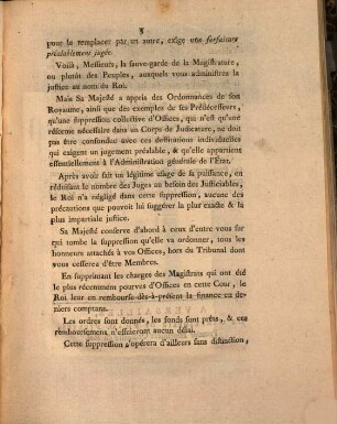 Discours De M. Le Garde Des Sceaux, Pour annoncer l'Édit Du Roi, portant Réduction d'Offices dans sa Cour de Parlament de Paris