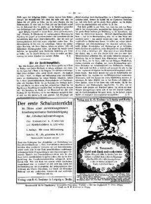 Für die Fortbildungsschule