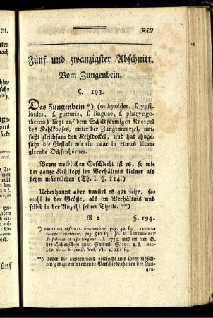 Fünf und zwanzigster Abschnitt. Vom Zungenbein.