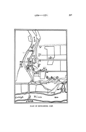 Plan Of Bethlehem, 1758.
