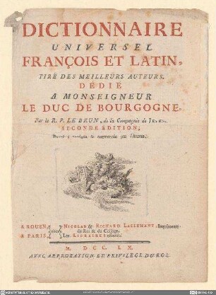 Dictionnaire Universel François Et Latin