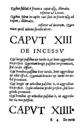 Capvt XIIII. De Motv Sev Gesticulatione membrorum.