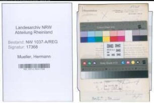 Entnazifizierung Hermann Mueller , geb. 00.00.0000 (Postsekretaer)
