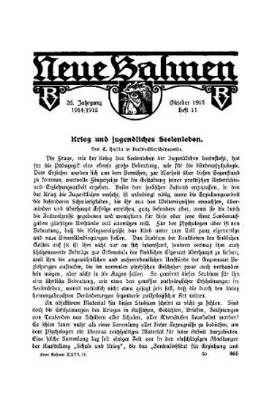 Krieg und jugendliches Seelenleben