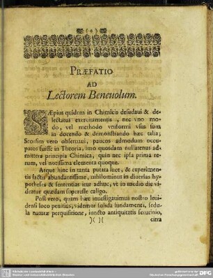 Praefatio Ad Lectorem Benevolum