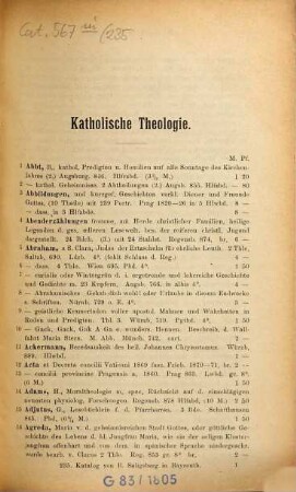 Antiquariats-Katalog. 235. 1896