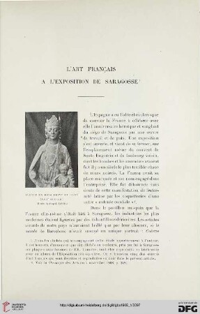 4. Pér. 1.1909: L' art français à l'exposition de Saragosse