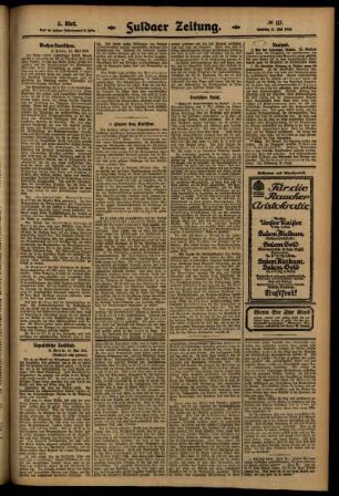 Dritte Ausgabe vom Samstag, den 17. Mai 1913.