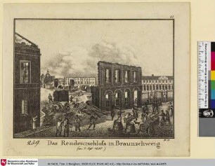 Das Residenzschloss in Braunschweig am 8. Sept. 1830