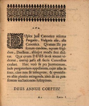 Diss. ... de iuramento purgationis