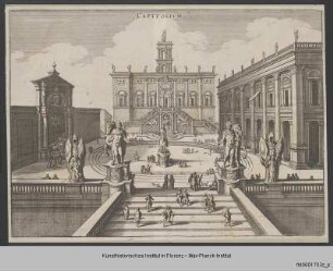 Darstellung des Kapitolsplatzes vor der Erbauung des Palazzo Nuovo