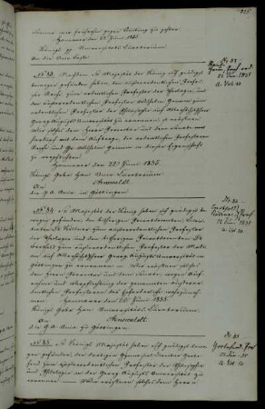 Berufung der Privatdozenten Köllner und Berthold zu außerordentlichen Professoren.