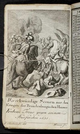 Merckwürdige Scenen aus den Kriegen des Brandenburgischen Hauses Frobens [...] 1673