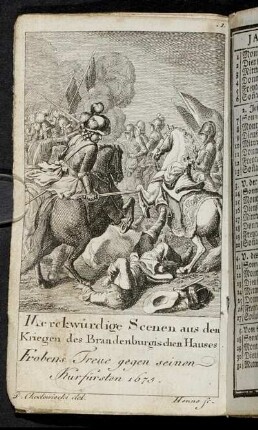 Merckwürdige Scenen aus den Kriegen des Brandenburgischen Hauses Frobens [...] 1673
