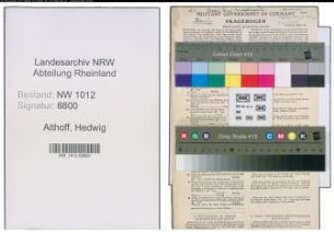 Entnazifizierung Hedwig Althoff , geb. 20.03.1914 (Jugendleiterin)