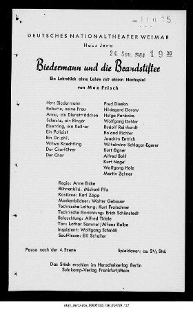 Biedermann und die Brandstifter