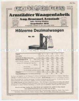 Hölzerne Dezimalwaagen