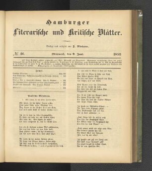 No. 46. 9. Juni 1852