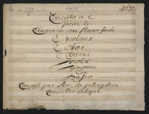 Konzerte; cemb, orch; C-Dur
