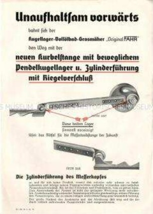 Kugellager-Grasmäher