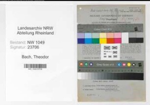 Entnazifizierung Theodor Bach , geb. 30.12.1898 (Bueroangestellter)
