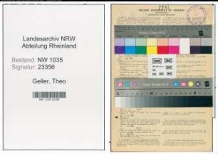 Entnazifizierung Theo Geller , geb. 04.04.1914 (Kaufmaennischer Angestellter)