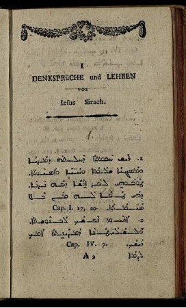 I. Denksprüche und Lehren.