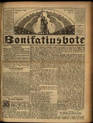 Erste Ausgabe vom Sonntag, den 08. Juni 1924.