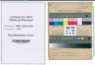 Entnazifizierung Franz Rossdeutscher , geb. 13.05.1906 (Angestellter)