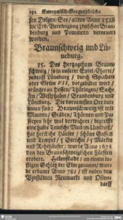 Braunschweig und Lüneburg