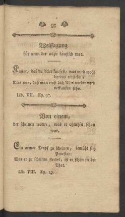 Von einem, der scheinen wollte, was er ohnehin schon war