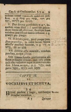 Caput II. De Vocalibus Et Scheva