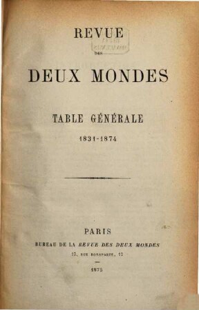 Revue des deux mondes : revue mensuelle fondée en 1829. [6, a]