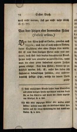 72-82, Von dem hitzigen oder brennenden Fieber (Febris ardens)