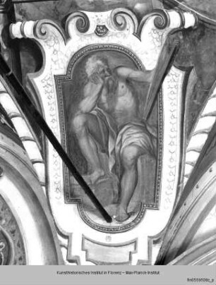Freskenausstattung der Galleria : Deckendekoration : Kronos (?)