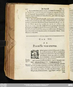 Cap. VII. De Promisso vitae aeternae.