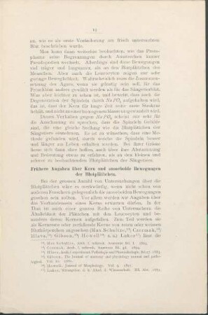 Frühere Angaben über Kern und amoeboide Bewegungen der Blutplättchen.