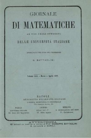 Volume XXX. - Marzo e Aprile 1892.
