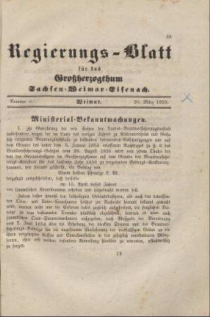 Nr. 8 : 20. März 1859