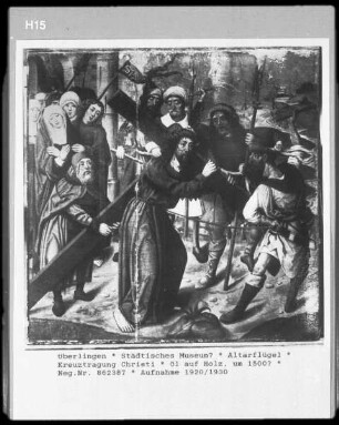 Altarflügel: Kreuztragung Christi
