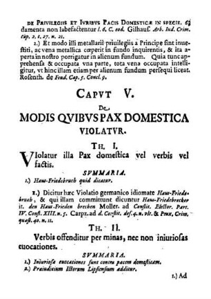Capvt V. De Modis Qvibvs Pax Domestica Violatvr.