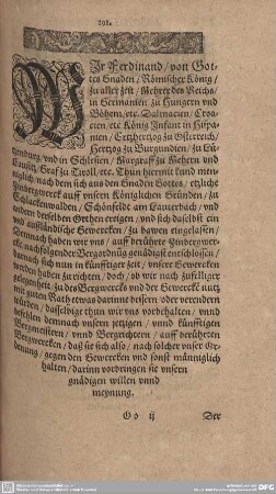 Wir Ferdinand von Gottes Gnaden...
