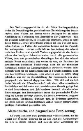 Alamannische und burgundische Bevölkerung.
